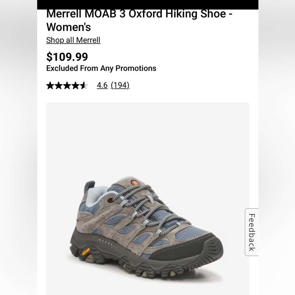 Merrell Moab - Size 10 women’s